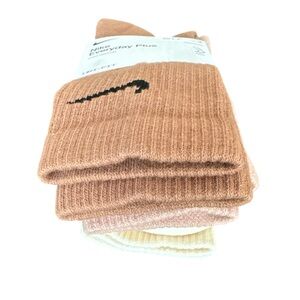 Nike Everyday Plus Cushioned Training Crew Socks Earth Tones Unisex Neutral